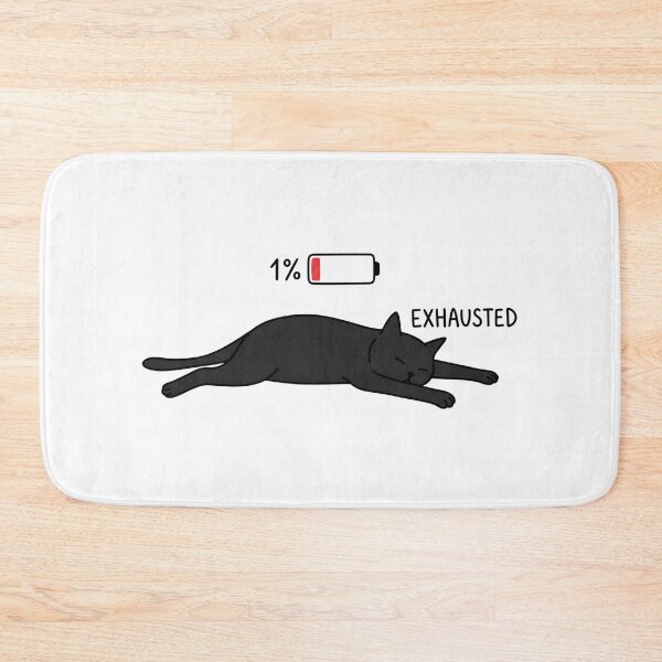 Item preview, Social Battery 1% Cat Funny Introvert Low Energy Meme Sticker designed and sold by crazyhome.