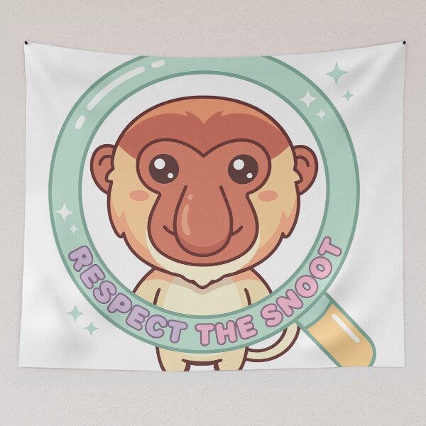 Item preview, Respect The Snoot Kawaii Proboscis Monkey designed and sold by Arc2020.