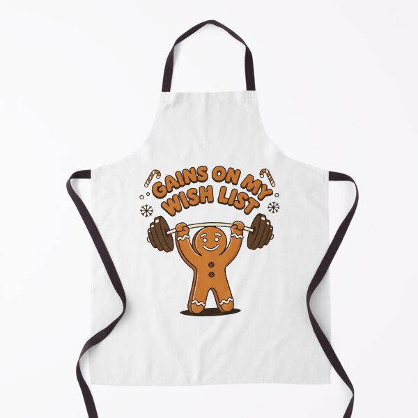 Item preview, Gains On My Wish List Funny Gingerbread Weightlifting Christmas T-Shirt designed and sold by StickerNestYou.