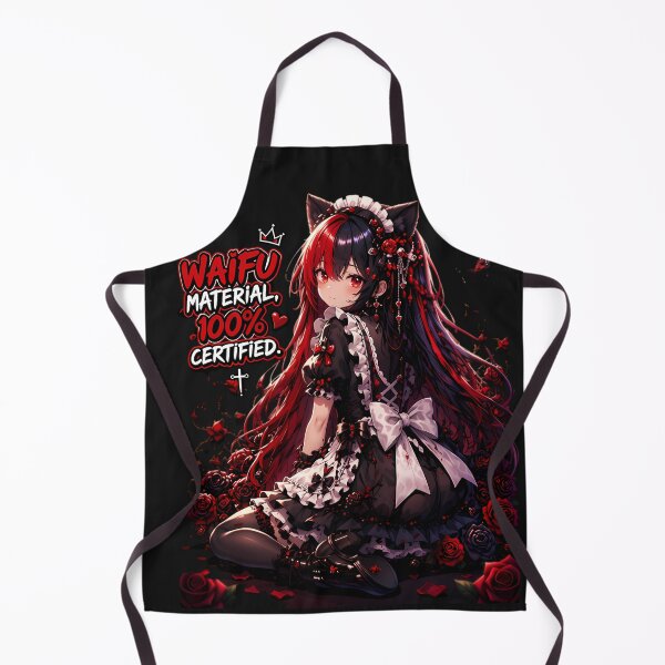Item preview, Waifu Material 100% Certified – Gothic Anime Catgirl designed and sold by Revyra Design .