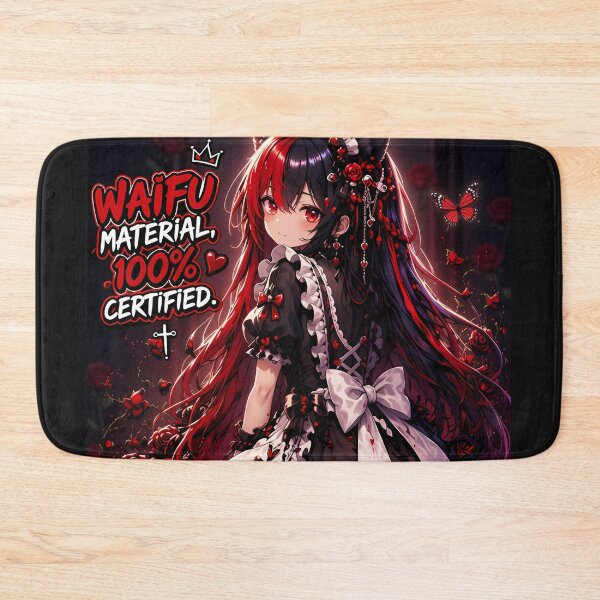 Item preview, Waifu Material 100% Certified – Gothic Anime Catgirl designed and sold by Revyra Design .