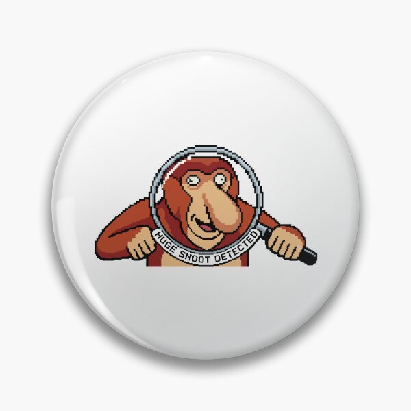 Item preview, Huge Snoot Detected Pixel Art Proboscis Monkey designed and sold by Arc2020.