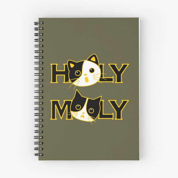 Item preview, Funny 'Holy Moly' Cat Lover Abstract Design in Expressive Black & Yellow Cartoon Art designed and sold by JWSmile.
