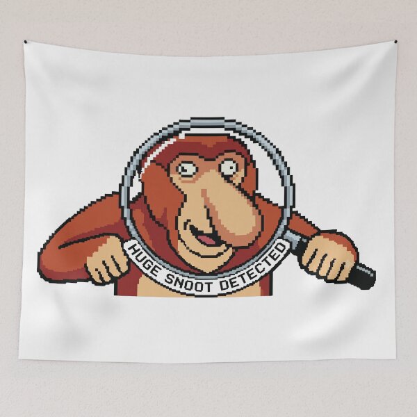 Item preview, Huge Snoot Detected Pixel Art Proboscis Monkey designed and sold by Arc2020.