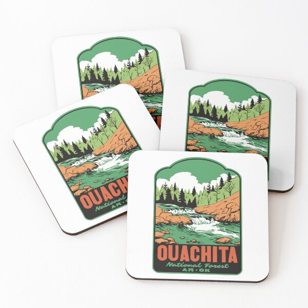 Item preview, Little Missouri Falls Ouachita National Forest Retro Poster designed and sold by HalpinDesign.