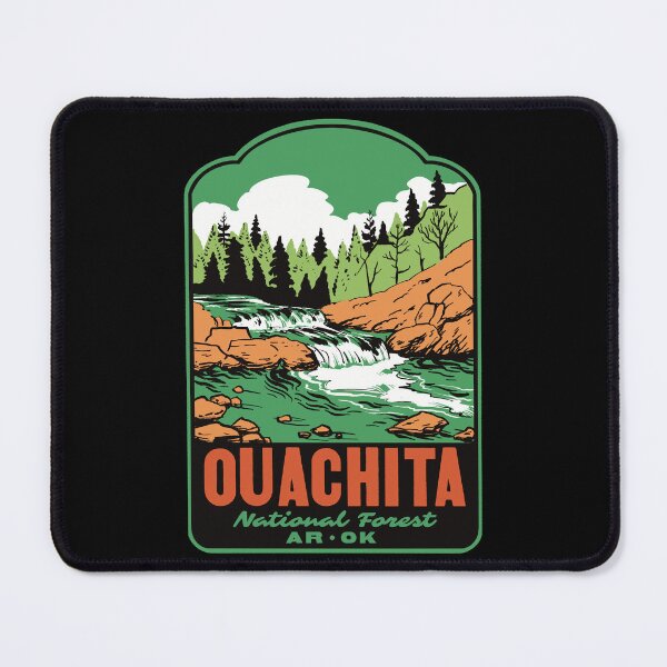 Item preview, Little Missouri Falls Ouachita National Forest Retro Poster designed and sold by HalpinDesign.