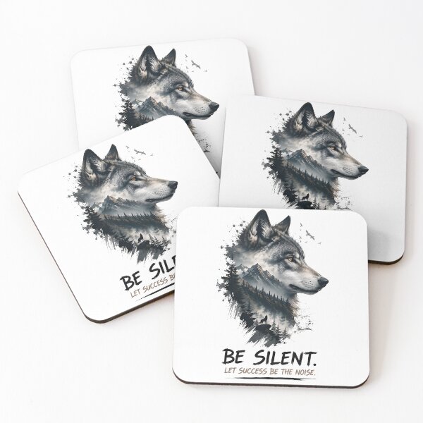 Item preview, Wolf Motivation Mountain Nature Design designed and sold by Amr Siam.