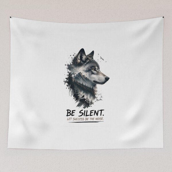 Item preview, Wolf Motivation Mountain Nature Design designed and sold by Amr Siam.