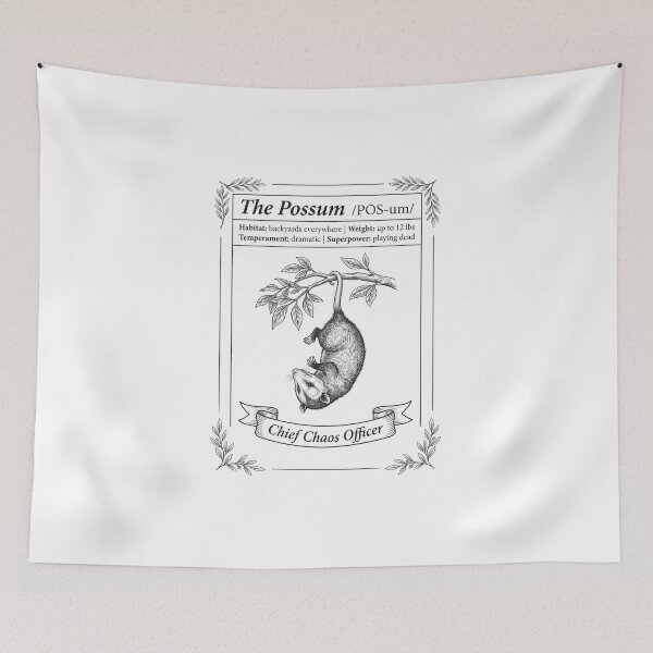 Item preview, The Possum Chief Chaos Officer Funny Opossum Vintage Wildlife Animal T-Shirt designed and sold by StickerNestYou.