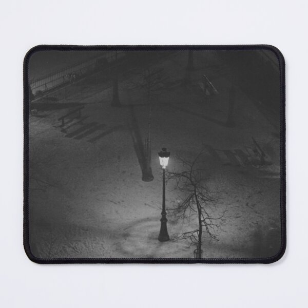 Item preview, Montparnasse, Square Jolivet, Paris winter scene 1926 black and white Parisian cityscape photograph by Andre Kertesz designed and sold by Astrid Arkhangelsky.