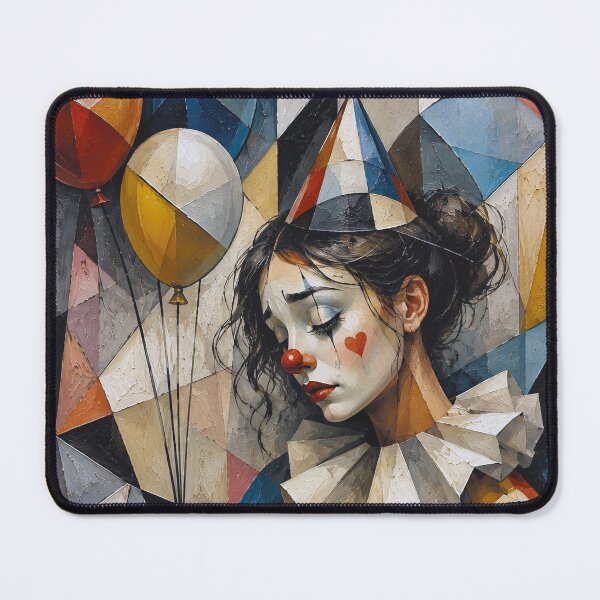 Item preview, Sad Clown with balloons painting. designed and sold by GalleryKauffeld.