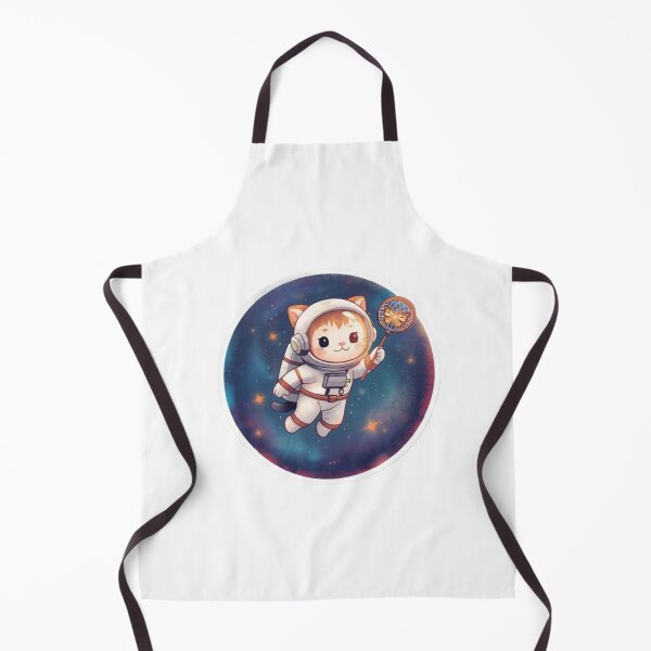 Item preview, Cute Cat Astronaut Catching Cosmic Butterfly Space Sticker Art designed and sold by ByKayaPrints.