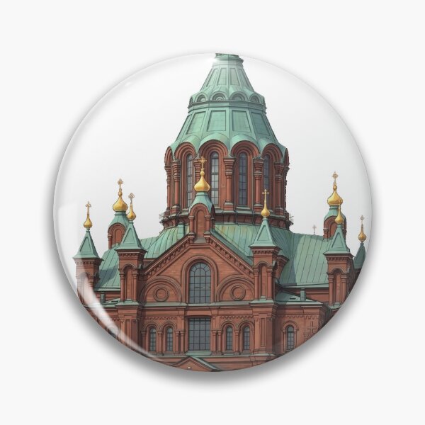 Item preview, Helsinki Uspenski Cathedral Isolated Architecture Graphic | NorthWild Vintage Red Brick Icon designed and sold by NorthWild.