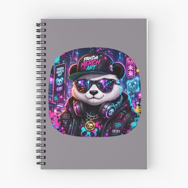 Item preview, Cyberpunk Panda Merch Art | Neon Streetwear Panda Illustration designed and sold by Panda Merch Art.