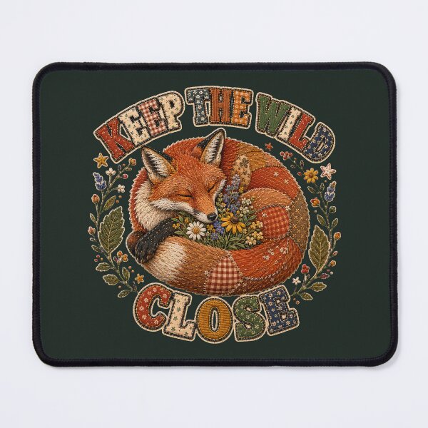 Item preview, Sleeping Patchwork Fox - Keep the Wild Close designed and sold by PitsFusion.