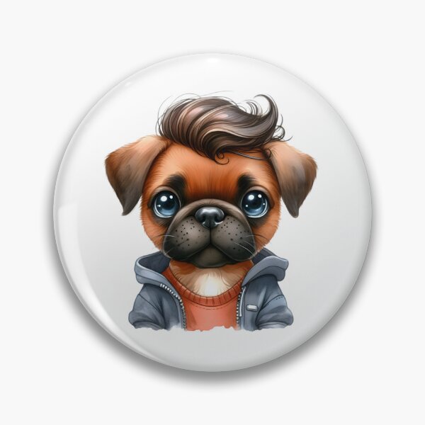 Item preview, Cute Pug with Fluffy Hair designed and sold by Sed94.