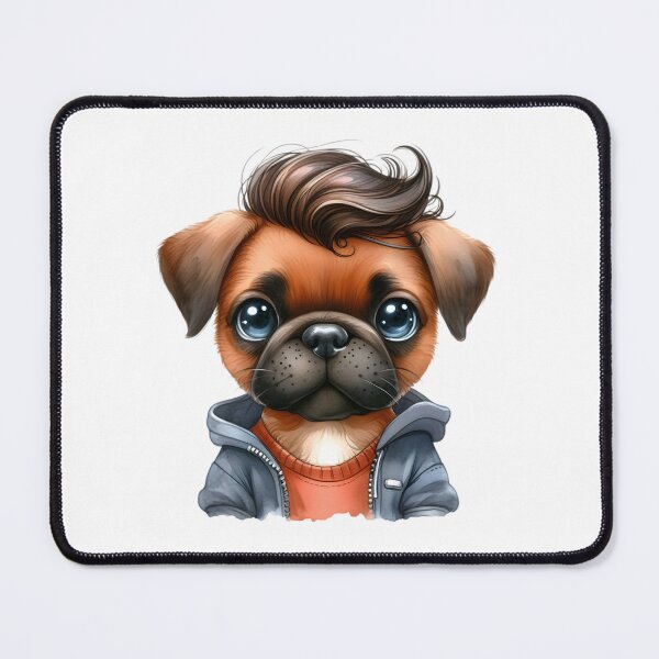 Item preview, Cute Pug with Fluffy Hair designed and sold by Sed94.
