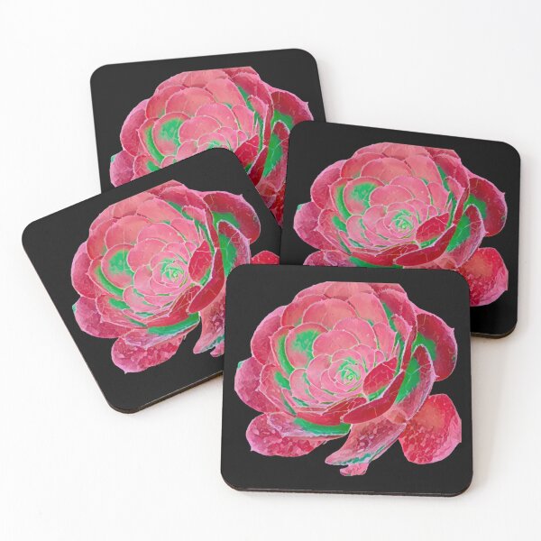 Item preview, Pop Art Pink and Green Succulent Digital Painting designed and sold by BalkanBloom.