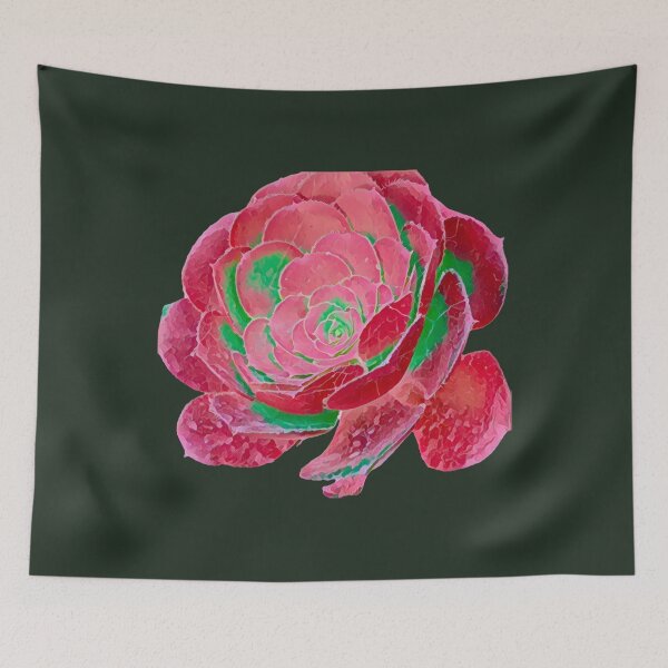 Item preview, Pop Art Pink and Green Succulent Digital Painting designed and sold by BalkanBloom.