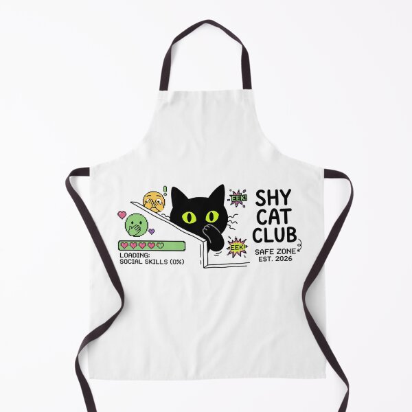 Item preview, Shy Cat Club Social Skills 0 Percent Retro Pixel Art Black Cat Meme Sticker designed and sold by crazyhome.