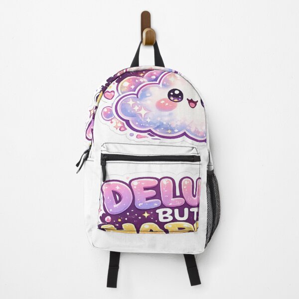 Item preview, Delulu But Happy – Cute Kawaii Aesthetic Sticker designed and sold by Genzfirevibes.