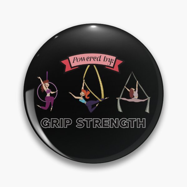 Item preview, Powered by Grip Strength | Funny Aerial Hoop, Silks & Sling Design designed and sold by Becky-Poppins.