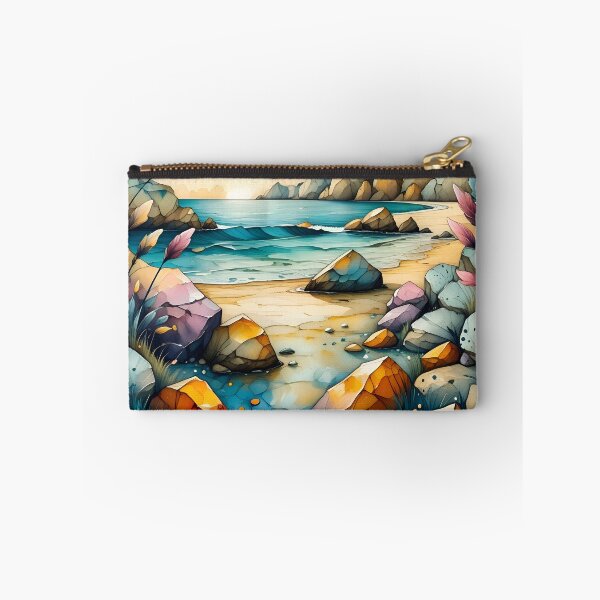 Item preview, Watercolor painting of coastal beach designed and sold by Chi261.