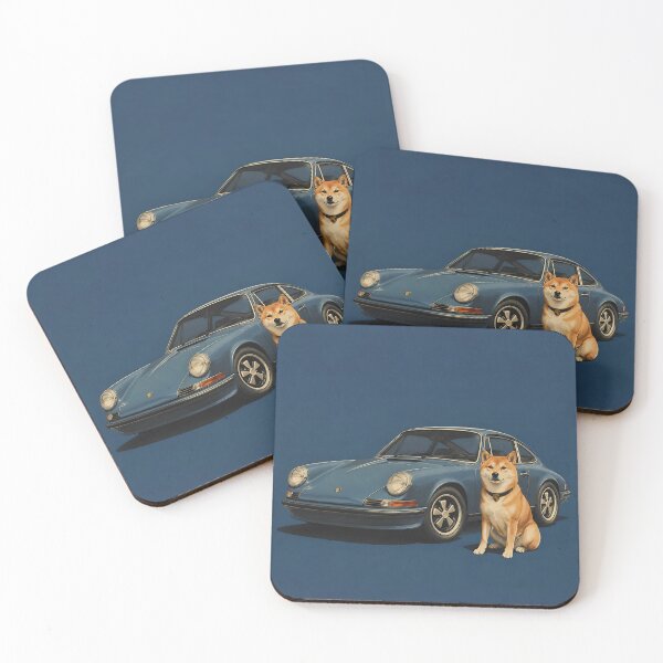 Item preview, Classic Ride, Loyal Companion – Shiba & Vintage Sports Car designed and sold by ManggaeJM.