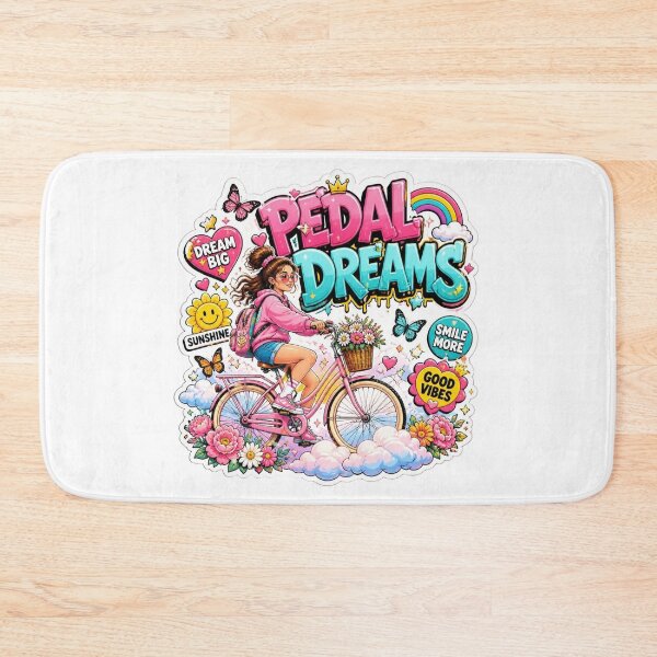 Item preview, PEDAL DREAMS Graffiti Sticker PNG | Cute Bicycle Girl Aesthetic | Colorful Cycling Vinyl Decal | Retro Bike Art for Laptop, Water Bottle & Journal designed and sold by Stylestickers55.