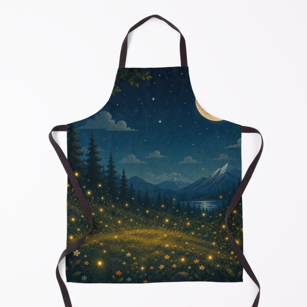 Item preview, Valley of the Constellations – Fantasy Night Landscape | Nature Illustration designed and sold by Goodthingstree.