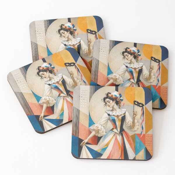 Item preview,  Columbina with half-mask painting. designed and sold by GalleryKauffeld.