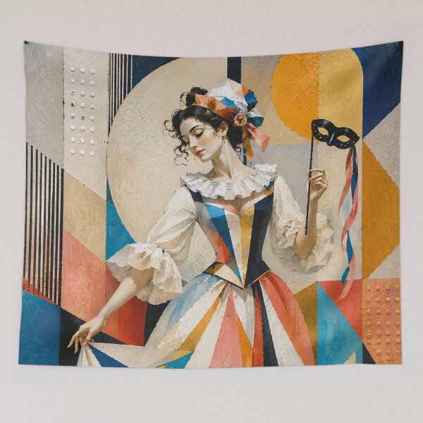 Item preview,  Columbina with half-mask painting. designed and sold by GalleryKauffeld.