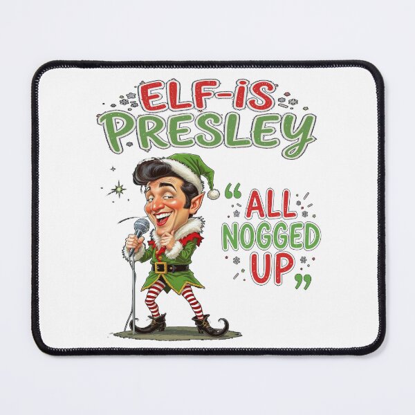 Item preview, Elvis Presley Elf-is Presley All Nogged Up Christmas designed and sold by GaffaDesigns.