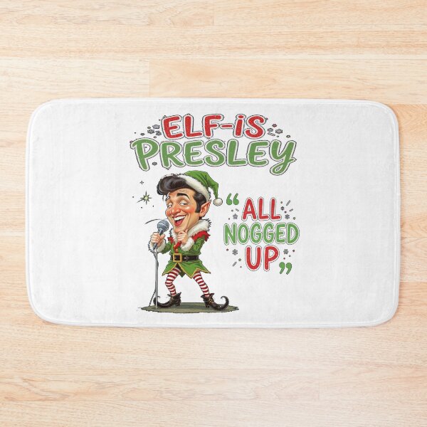 Item preview, Elvis Presley Elf-is Presley All Nogged Up Christmas designed and sold by GaffaDesigns.