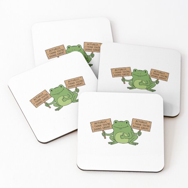 Item preview, Actually I Think You're Doing Great Funny Affirmation Toad Sticker designed and sold by crazyhome.