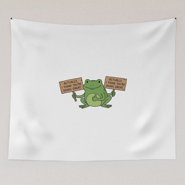 Item preview, Actually I Think You're Doing Great Funny Affirmation Toad Sticker designed and sold by crazyhome.