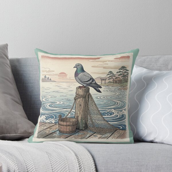 Item preview, Coastal Pigeon Dockside Vintage Art designed and sold by azule1.
