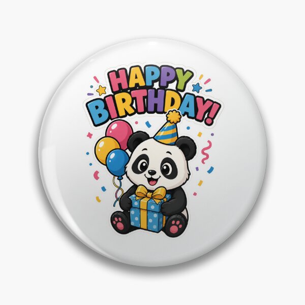 Item preview, Happy Birthday Panda designed and sold by DailyQuestPrint.