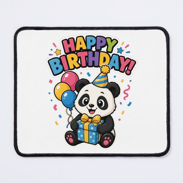 Item preview, Happy Birthday Panda designed and sold by DailyQuestPrint.