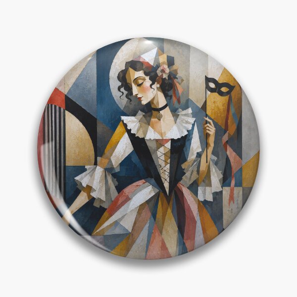 Item preview, Traditional Venetian Columbina with half-mask painting. designed and sold by GalleryKauffeld.