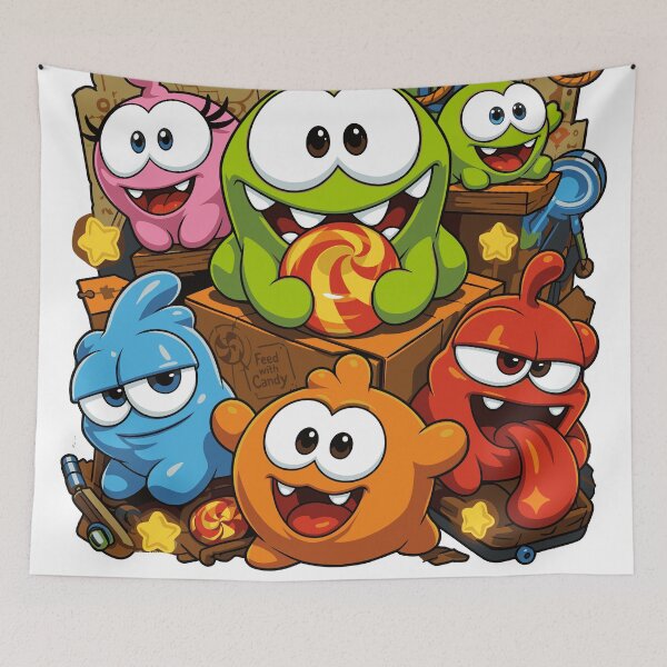 Item preview, Colorful Feed With Candy Om Nom Family designed and sold by Coldink.