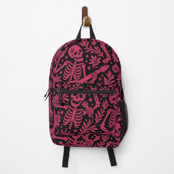 Item preview, rock on skeleton pink Floral Celestial Pattern designed and sold by Simon-art-land.