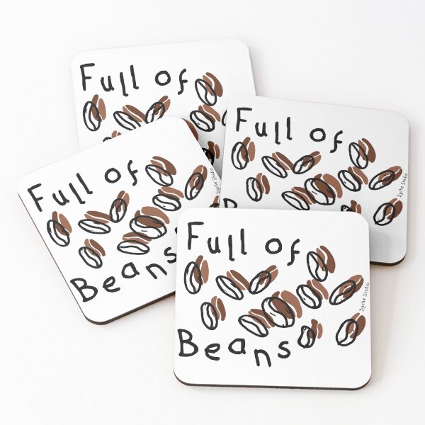 Item preview, Full of Beans - Coffee Bean Illustration & Pattern designed and sold by Dyche Studio.