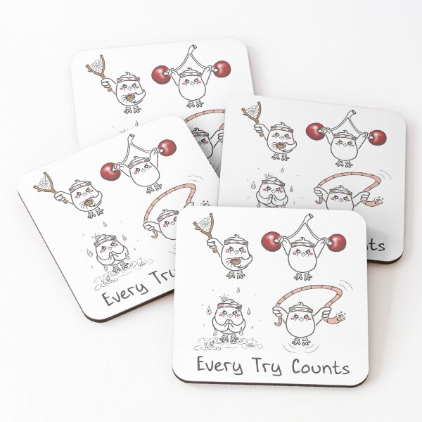 Item preview, Every Try Counts | Positive Chick Reminder designed and sold by Samaya-.