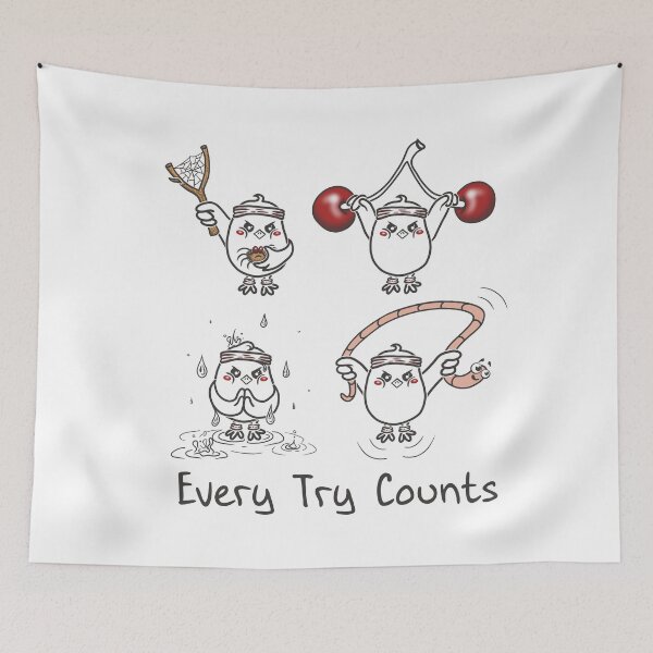 Item preview, Every Try Counts | Positive Chick Reminder designed and sold by Samaya-.
