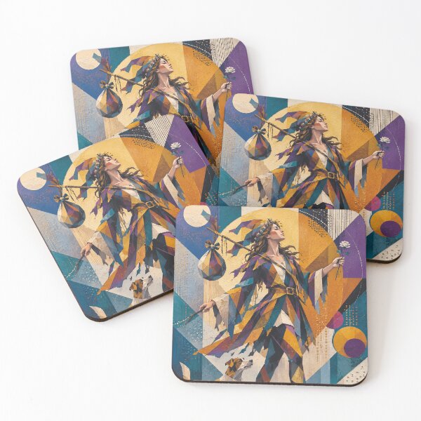 Item preview, The Fool and the Tarot Card painting. designed and sold by GalleryKauffeld.