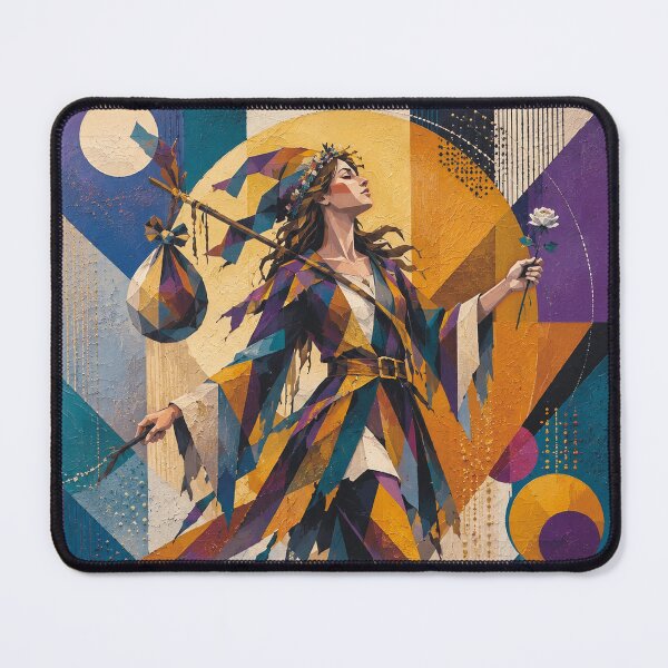 Item preview, The Fool and the Tarot Card painting. designed and sold by GalleryKauffeld.