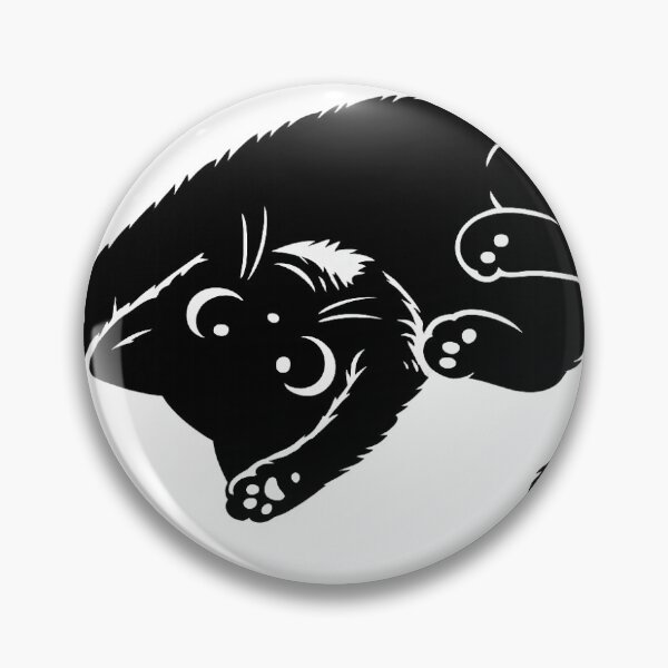 Item preview, Black cat cute tumbling jumping kitty designed and sold by Qubalcube.