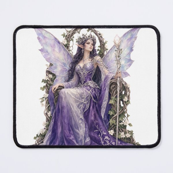 Item preview, Ethereal Purple Fairy Queen with Crystal Wings | Enchanted Fantasy Art designed and sold by Tanayagya.