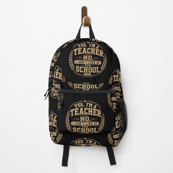 Item preview, Funny Teacher Gift Yes I'm A Teacher No I Don't Live At The School Art Print designed and sold by thoughtswear.